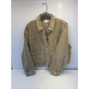 Vero Moda Corduroy Jacket Tan Size Sm Waist Length Button Front Pockets NEW